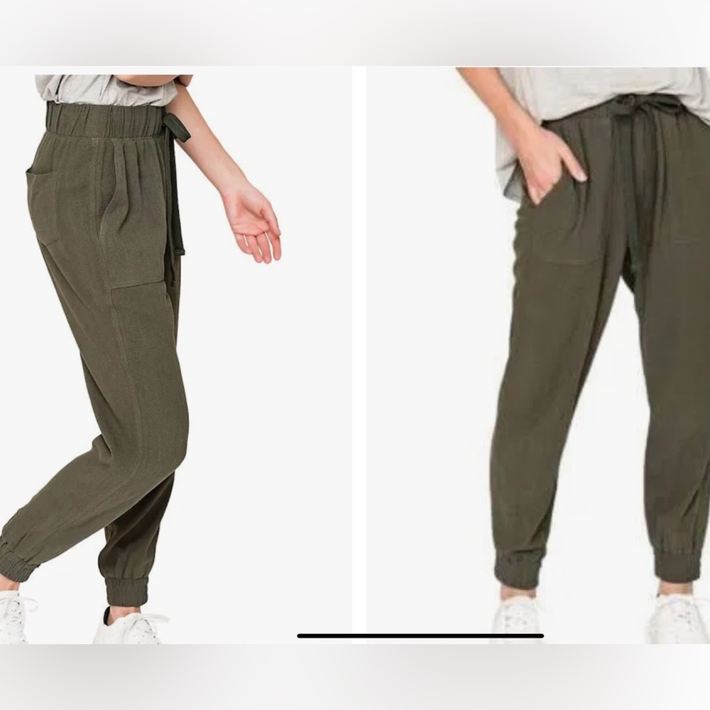 Gibson Look linen blend joggers